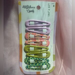 Goody X Made by Maeberry. Set of 8 Snap & Go Hair Clips - Multicolor Set